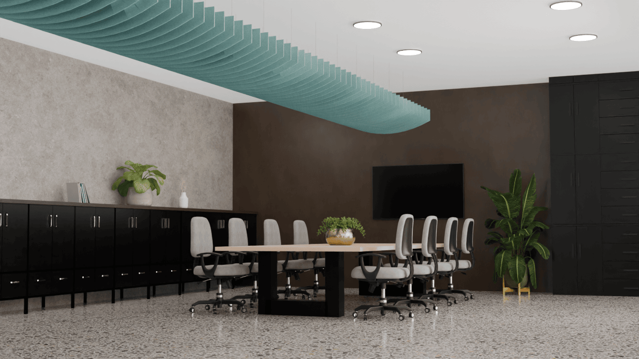 Akoestische Baffle Grid Bol - 1224