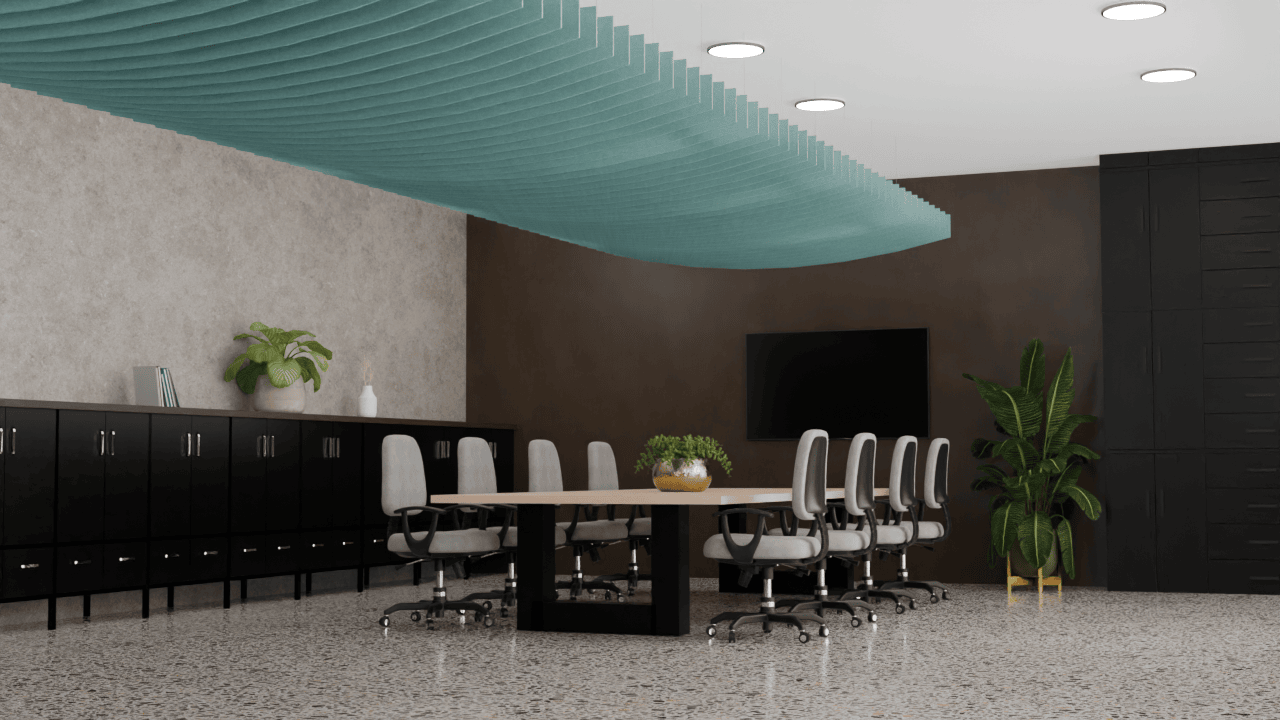 Akoestische Baffle Grid Bol - 2412