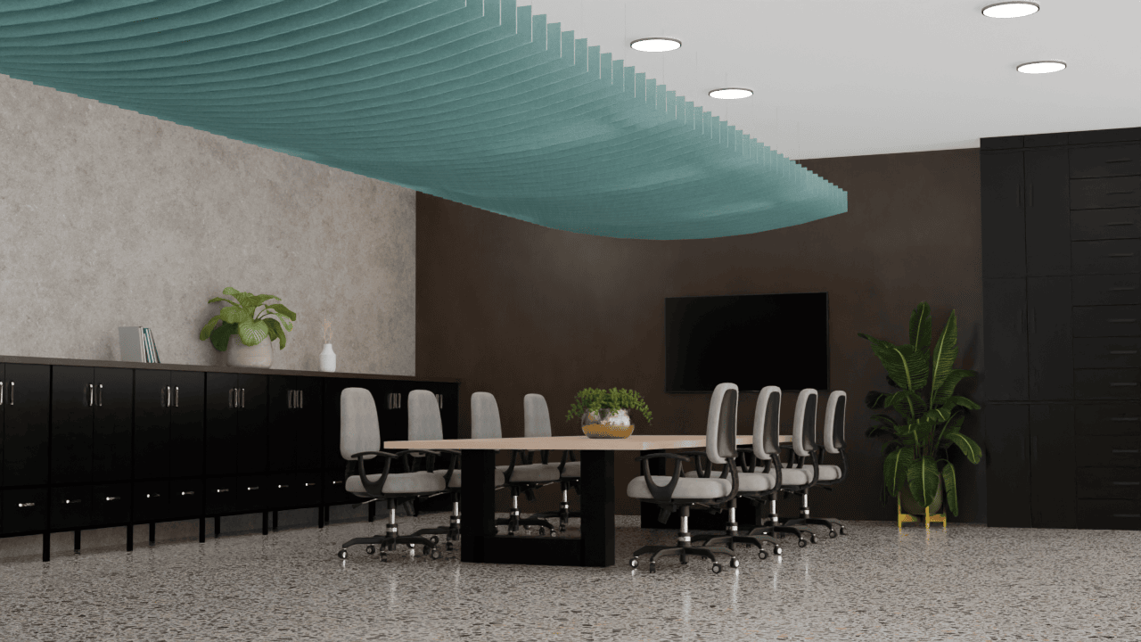 Akoestische Baffle Grid Bol - 2424