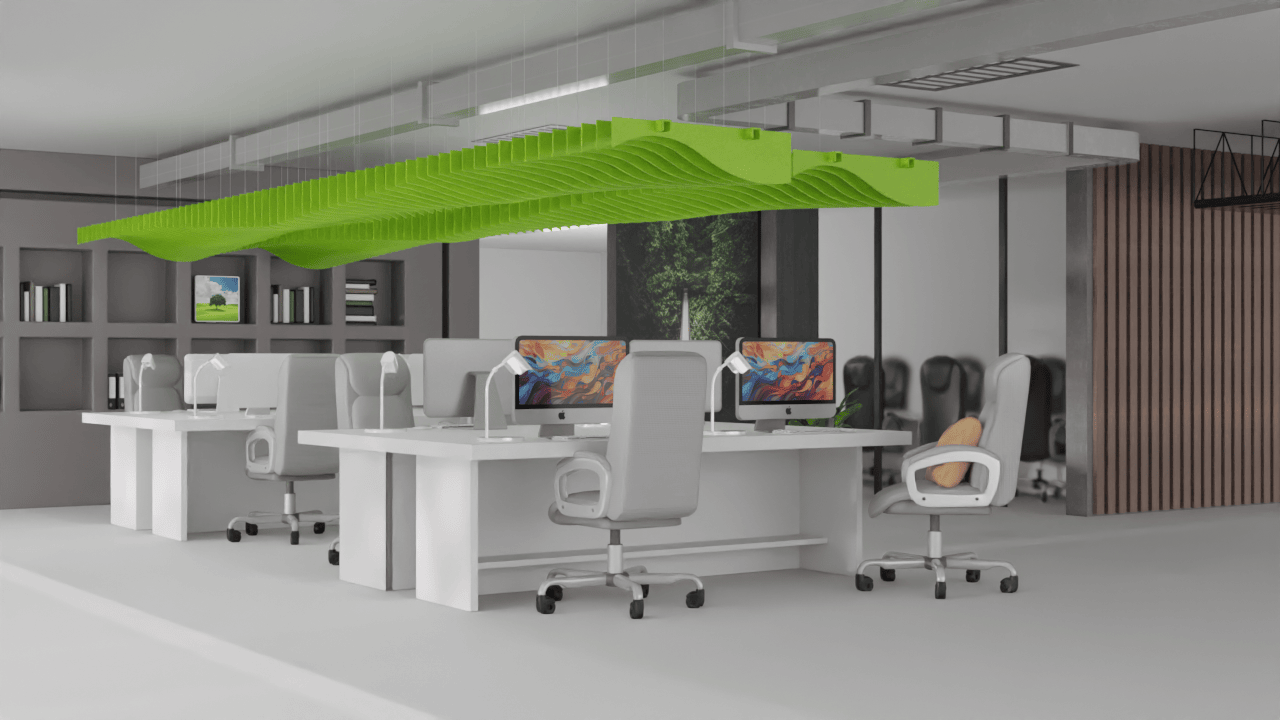 Akoestische Baffle Grid Golf - 1224