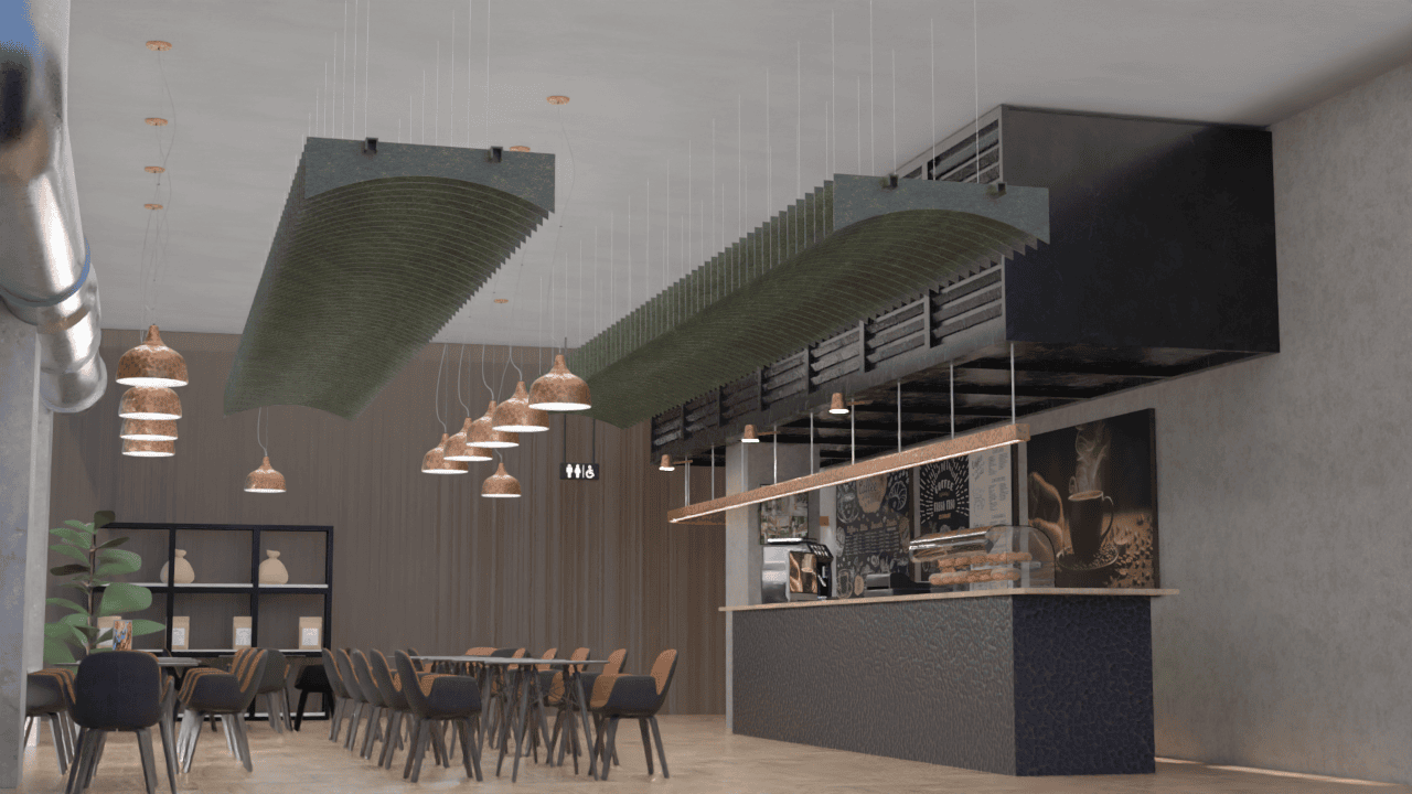 Akoestische Baffle Grid Hol - 1212