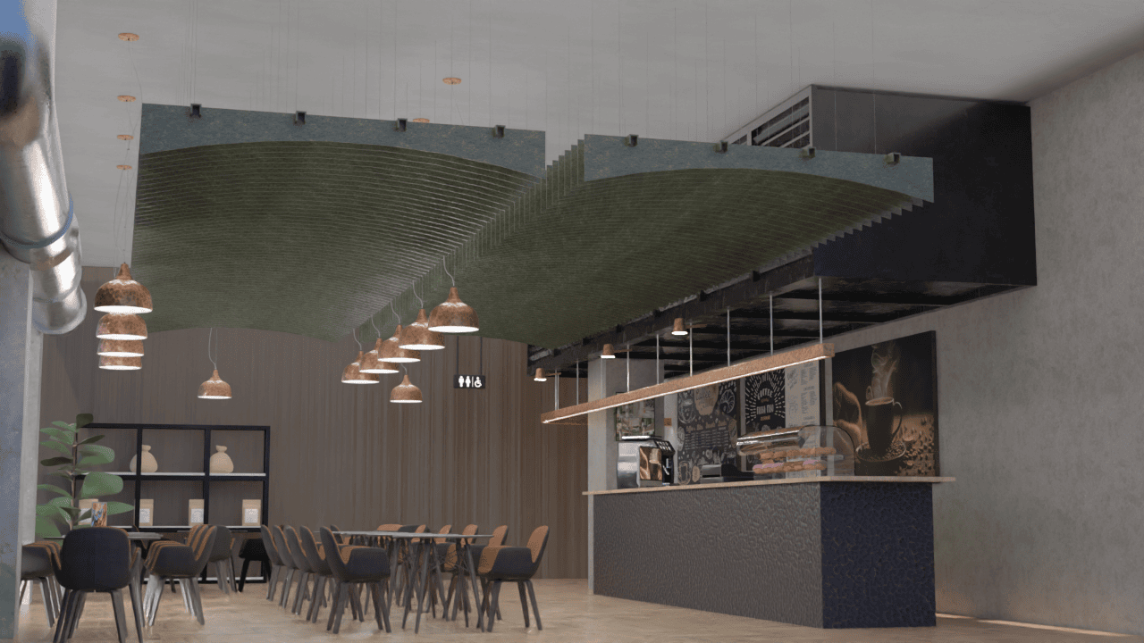 Akoestische Baffle Grid Hol - 2424