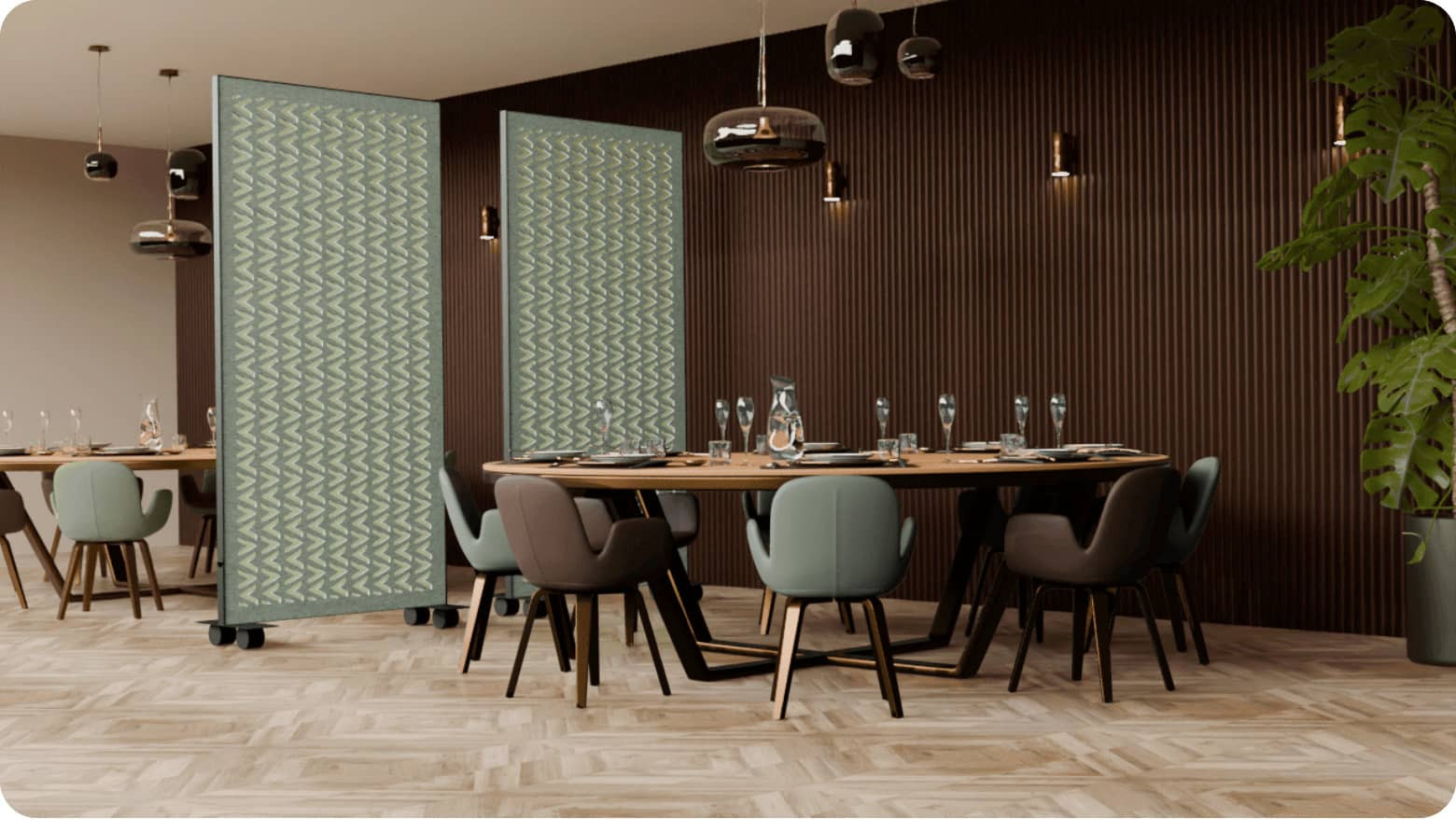 Roomdivider Luxe wielen 1200 RLW 2