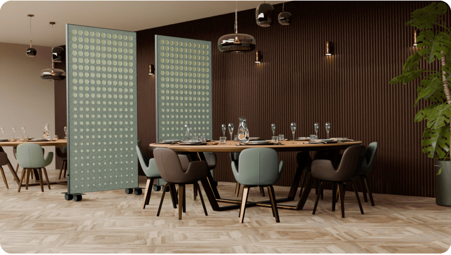 Roomdivider Luxe wielen 1200 RLW 5