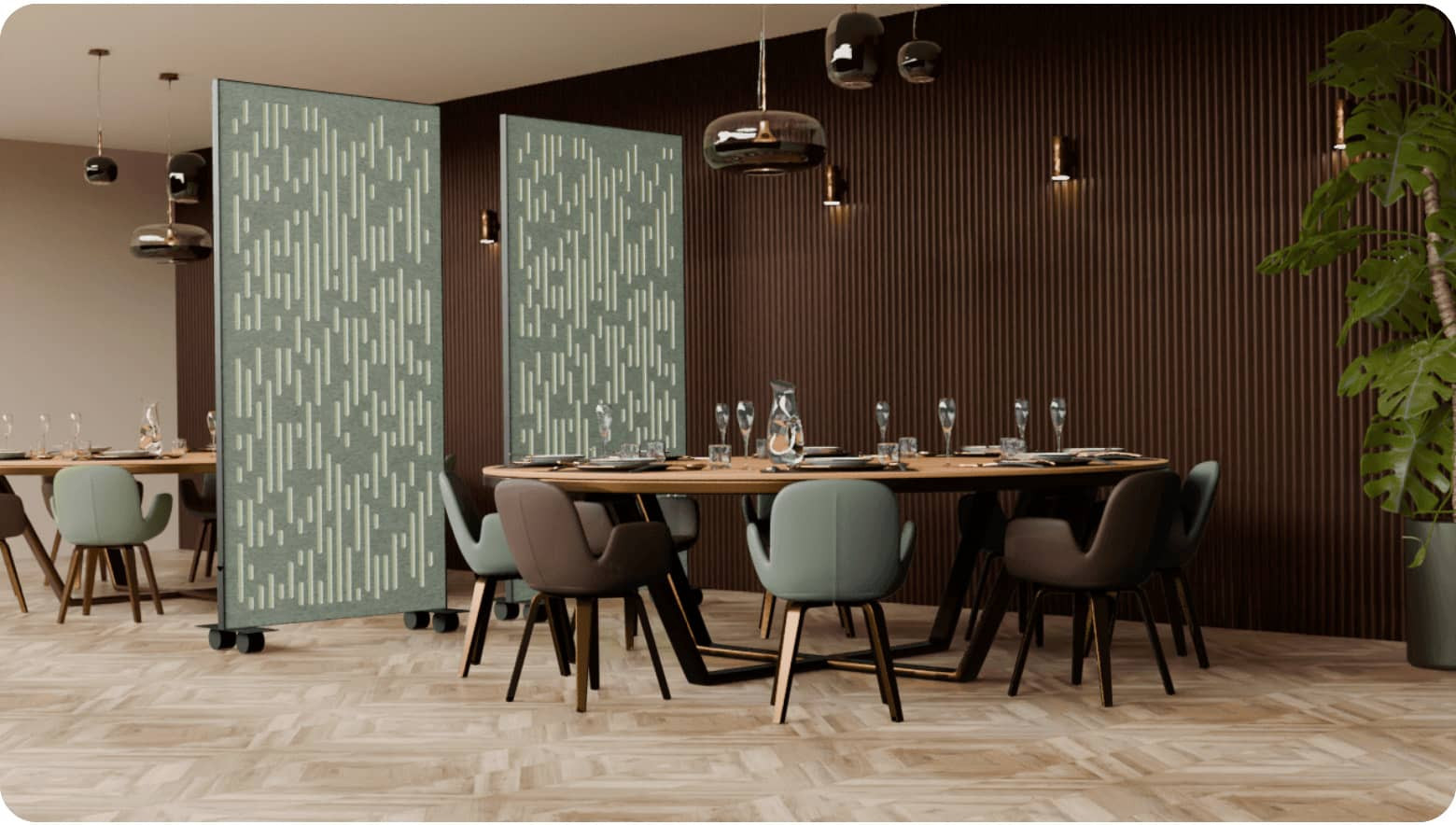 Roomdivider Luxe wielen 1200 RLW 8