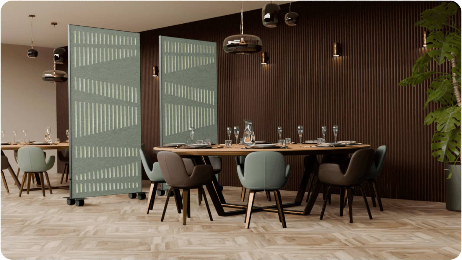 Roomdivider Luxe wielen 1200 RLW 9