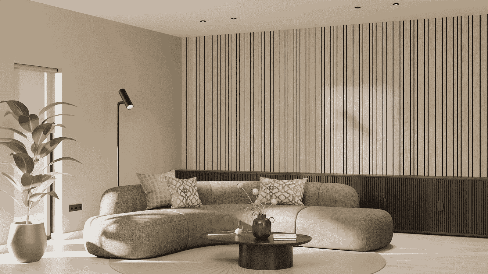 Lattenwand Mix Licht eiken NIEUW