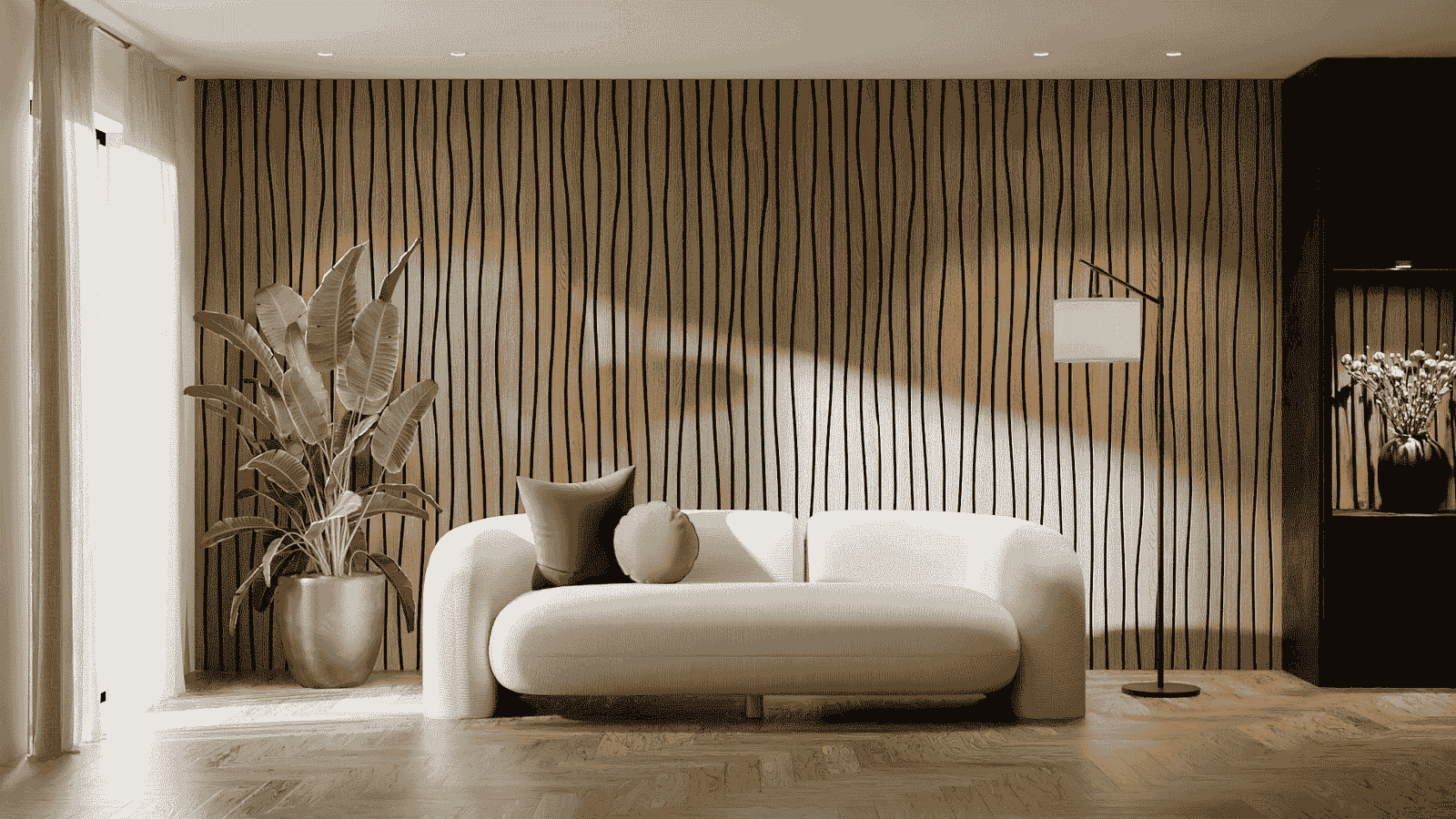 Lattenwand Organic Smal Warm eiken