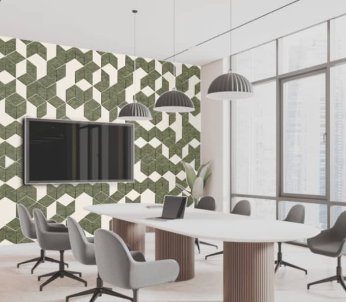 Akoestische reductie kantoor 2 - Tacito akoestische vilt panelen